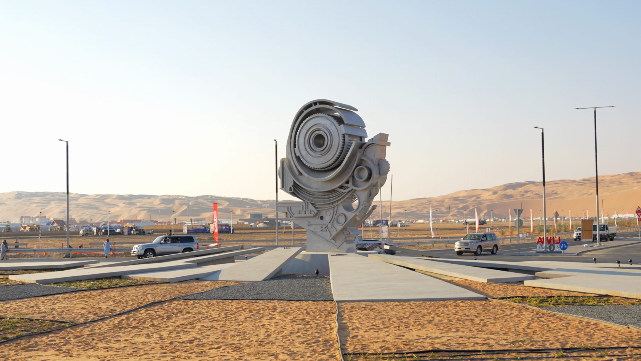 Motor sculpture Liwa Roundabout